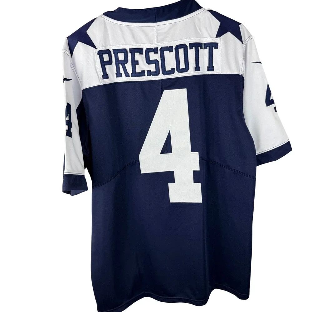 Nike Dallas Cowboys Dak Prescott 4 NFL On Field Jersey Navy Blue Mens Medium NEW